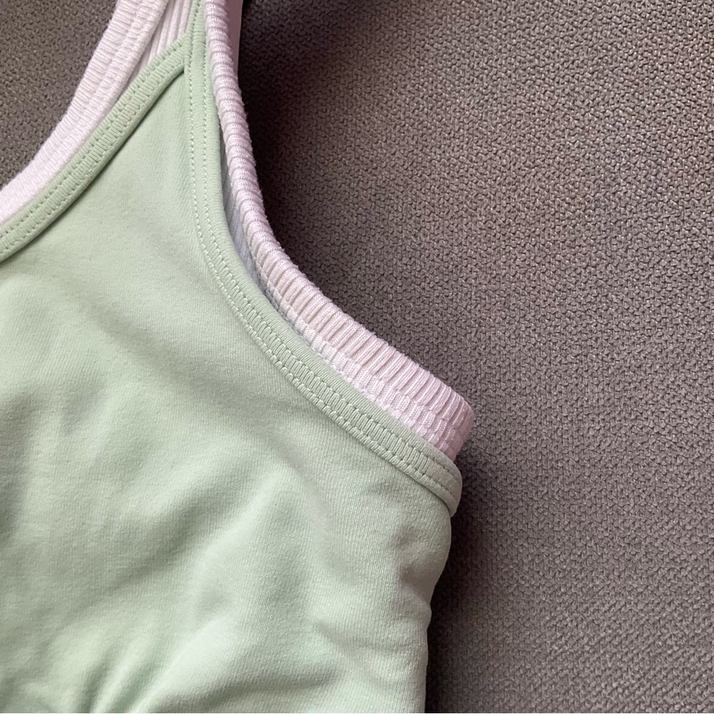 Alo Yoga Alosoft Better Together Bra Spearmint/White S - Picture 5 of 10